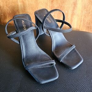 ALDO Black Strappy Heels